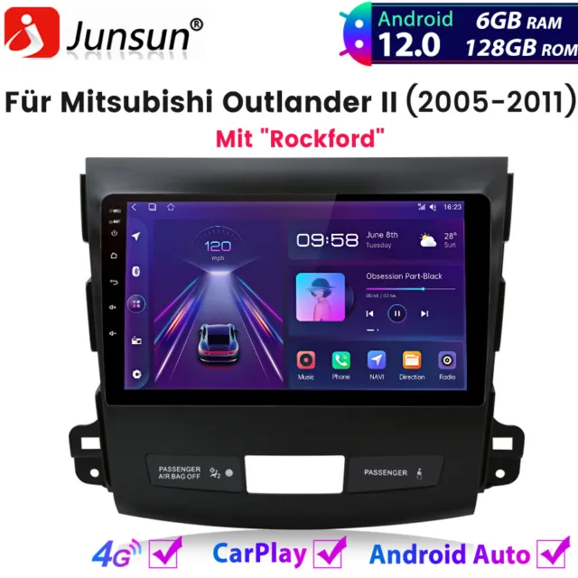 6+128G Autoradio Für Mitsubishi Outlander II 2005-2011 GPS NAVI SAT DAB+ Carplay