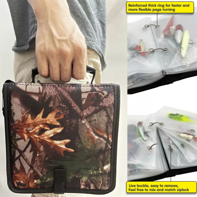 SOFT BAIT BINDER Bag Fishing Lure Storage Wallet Tackle Box for