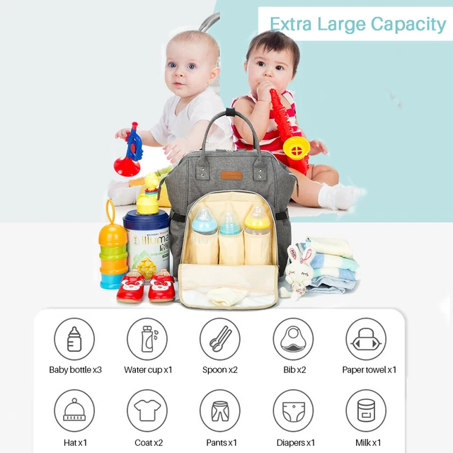 Baby Diaper Backpack Mummy Nursing Nappy Bag Large Capacity Maternity Travel Bag 3