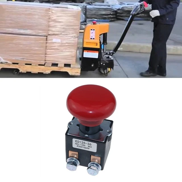 ED125-36 48V 125A Emergency Disconnect Stop Switch for EZ30 E30 D40 Q7X4