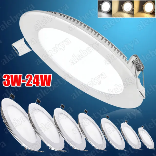 3W/6W/15/18W/24W LED Panel Leuchte Lampe Deckenlampe Einbau Unterputz Ultraslim