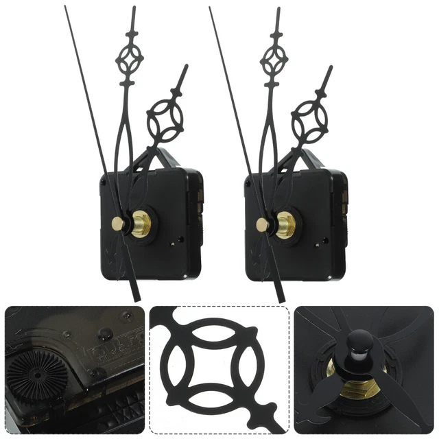 Movimenti Per Orologio Da Parete - Set Di 3 Con Lancette In Legno - Quarzo Silenzioso