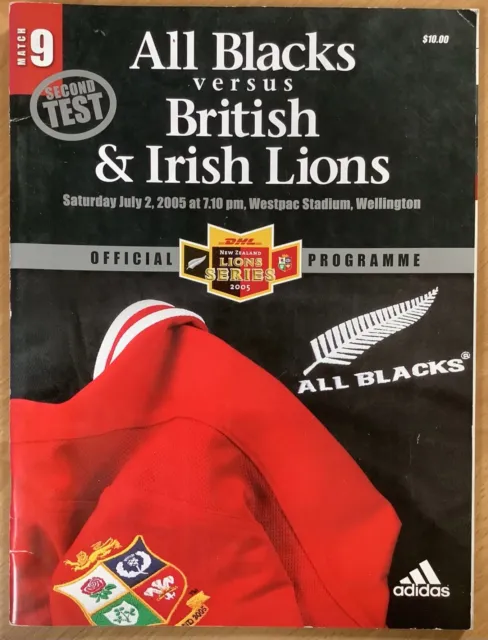 2005 NEW ZEALAND v BRITISH & IRISH LIONS (2nd Test) programme