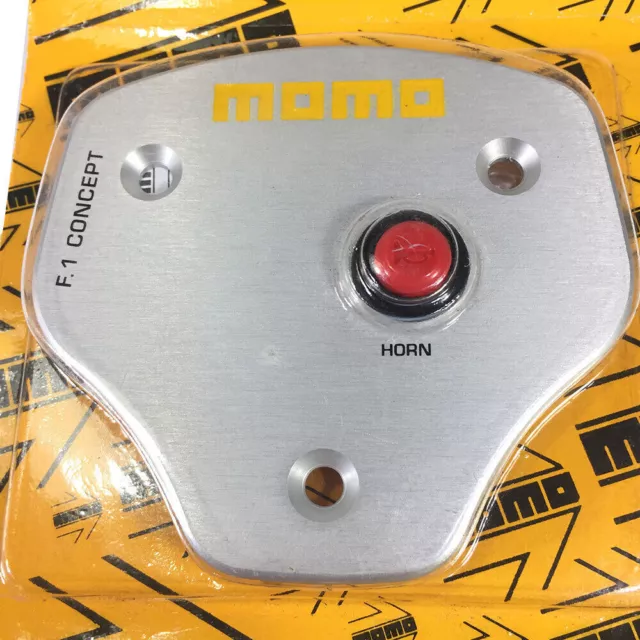 Botón de bocina del volante - Plata - Aspecto de aluminio del concepto MOMO F1
