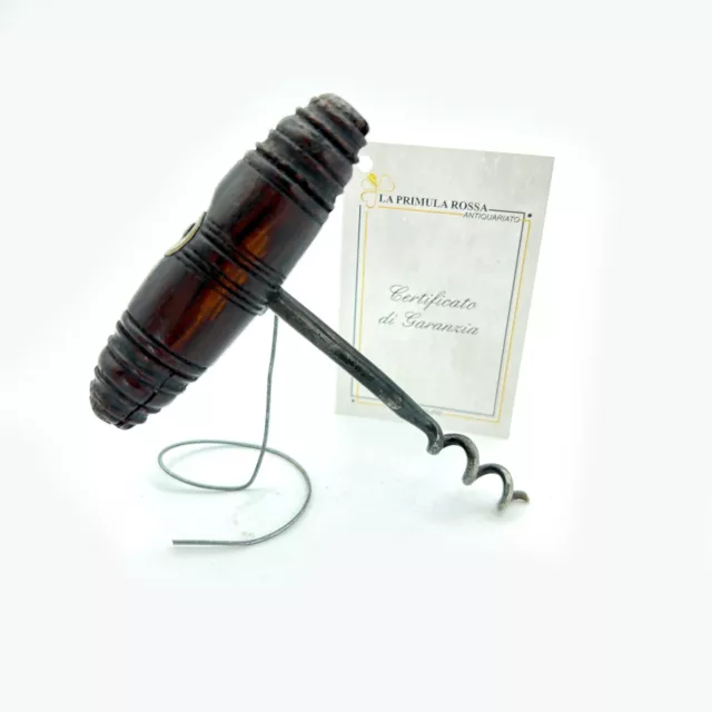 Cavatappi antico inglese da collezione d'epoca corkscrew vintage tirebouchon n03