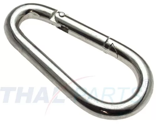 10 Stück Feuerwehr Karabinerhaken 80 x 8mm Form B  DIN 5299 Karabiner Haken