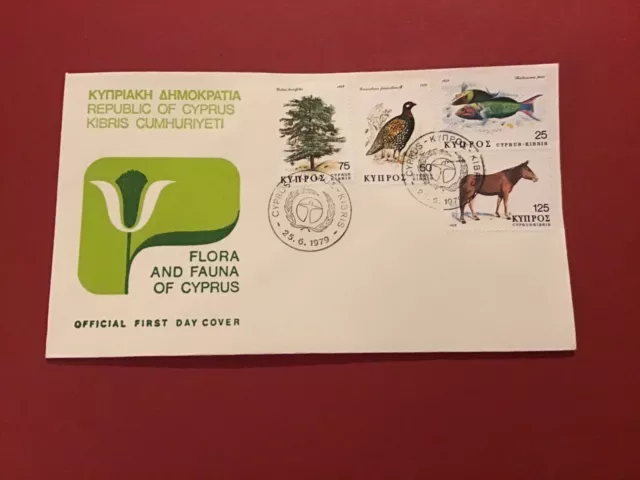 Cyprus First Day Cover Flora and Fauna of Cyprus 1979  Stamp Cover R43032