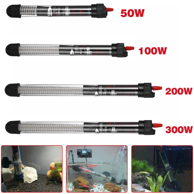 Aquarium Water Heater 50W-100W-200-300W Submersible Fish Tank Thermostat Heating