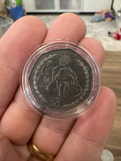 1997 Isle of Man Phillip McCallen TT 50p coin - Circulated 