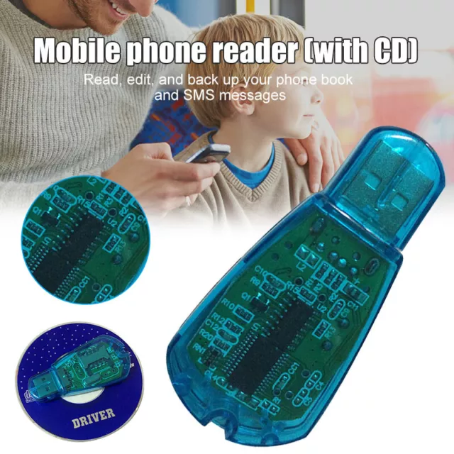 USB SIM Card Reader Writer/Copy/Cloner/Backup GSM CDMA WCDMA Mobile Phone w/ CD