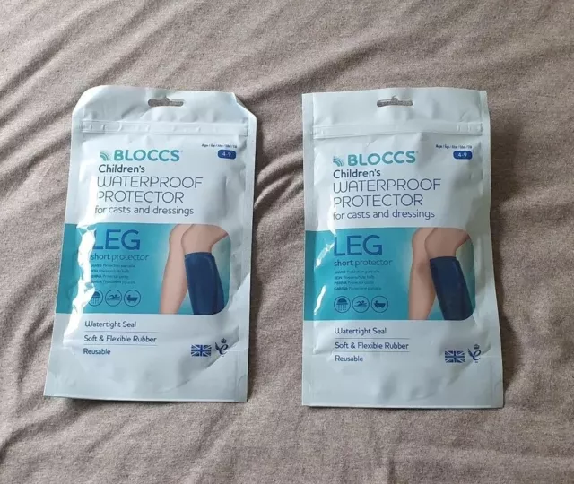 Bloccs Waterproof Protector for Casts and Dressings - Child Short Leg 4-9 yr