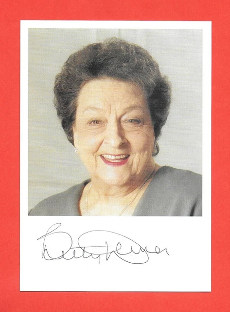 Betty Driver Actress Singer Signed Photocard Coronation Street