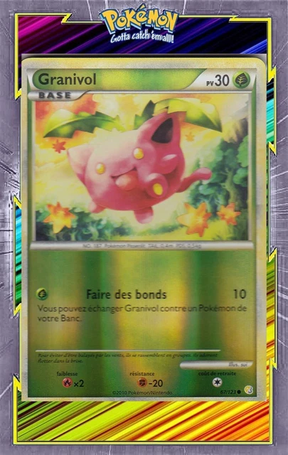 Granivol Reverse -HS01:HeartGold SoulSilver-67/123-Carte Pokemon Française