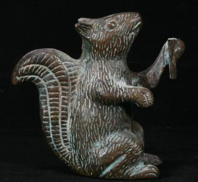 5.1 '' statue d'un écureuil Feng Shui en bronze de la dynastie antique
