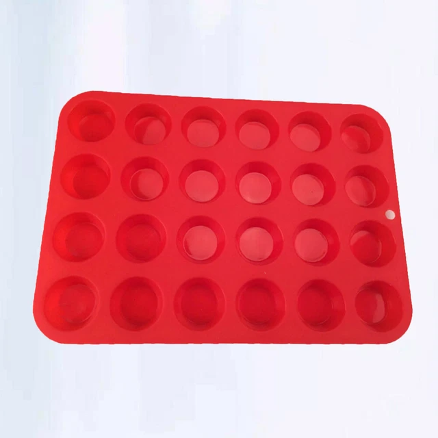 24 -Rejilla 24 Con Silicona Pastel Herramienta Para Hornear Pasteles Accesorios Hornear Rojo