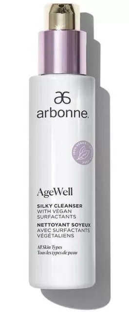 Original Arbonne Agewell Silky Cleanser  For All Skin Type Gluten Free 90Ml  New