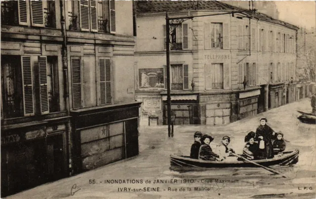 CPA Floodations de January 1910 - Crue Maximum - IVRY-sur-SEINE - Rue. (659466)