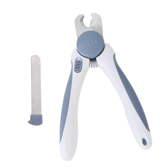 DOG NAIL CLIPPERS with Nail File, Safety Guard, Non-Slip Handle, Blue ...