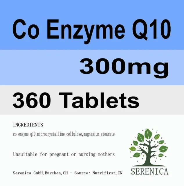 Ubiquinol Co Enzyme Q10 300mg COQ10 x 360 Tablets