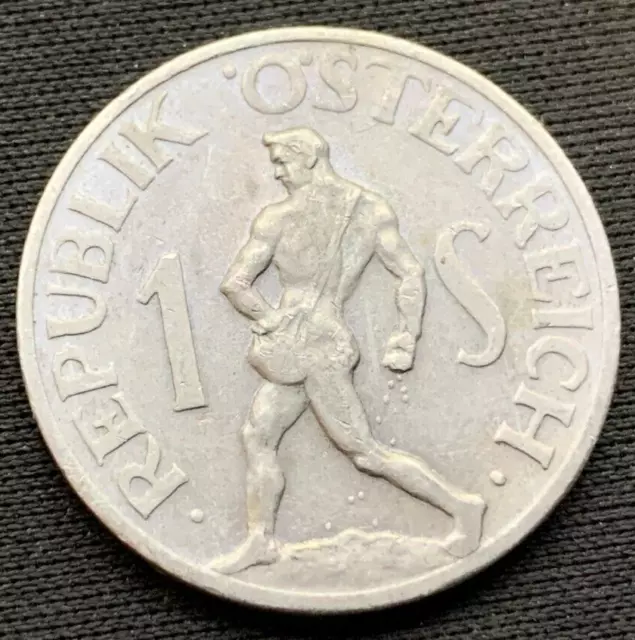 1947 Austria 1 Schilling Coin AU  High Grade World Coin  #M67