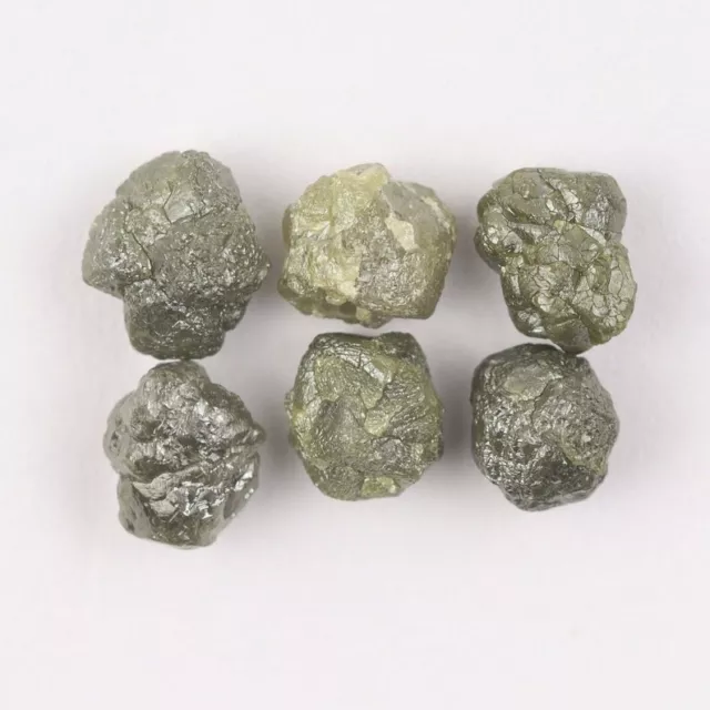 6CT Natural Brillante Verde Rough Diamante, Raw Diamante Suelto