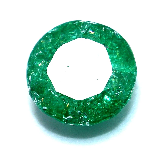 6.50 CT Vert Émeraude Naturel Libre à Facettes Rond Coupe Certifié AAA Gemme
