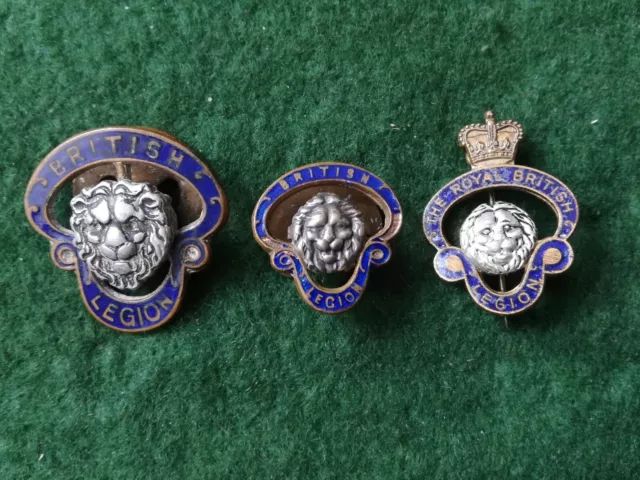 3 - Old British Legion Badges.