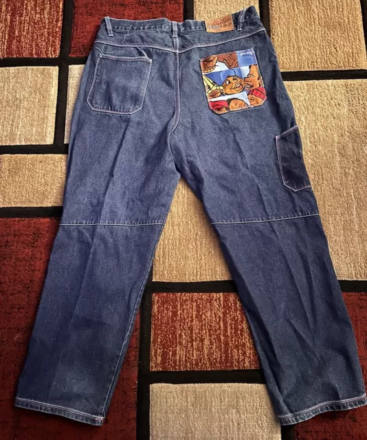 VINTAGE FUBU PLATINUM Jeans Mens 40x34 Fat Albert and the Junkyard Gang ...