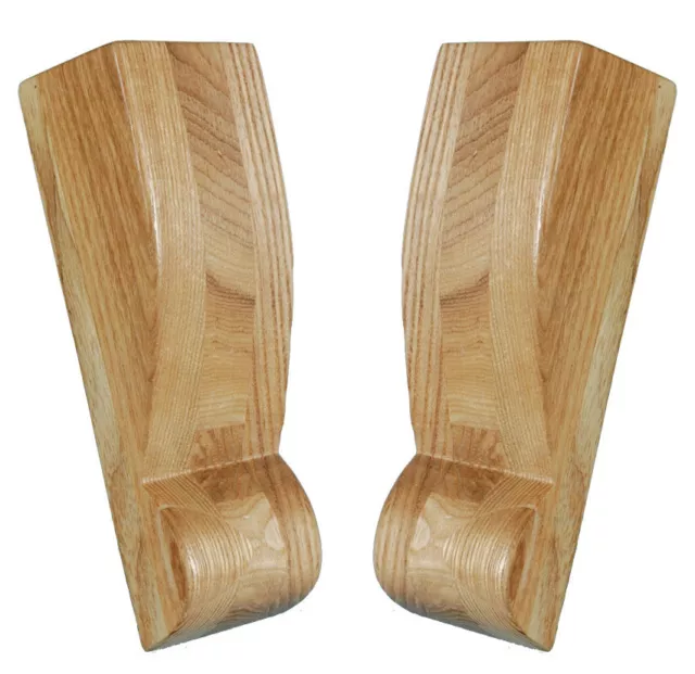 Soportes de estante de abrigo de madera dura estilo agitador en ceniza hechos a mano par a juego AS570 Soportes de estante de abrigo de madera dura estilo agitador en ceniza hechos a mano par a juego AS570