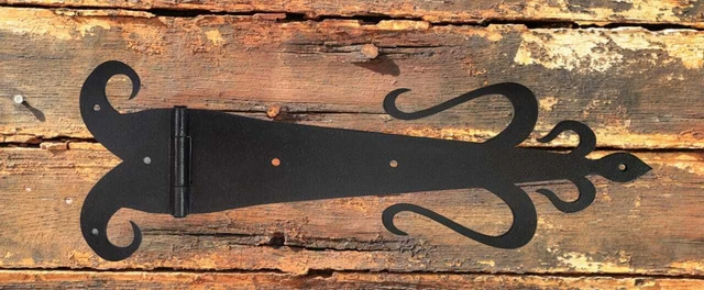 Gate Hinges Door Iron Strap Hinge Black Barn Heavy Duty (HF-016)