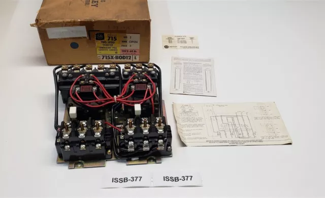 Allen Bradley 715X-B0D12 Ser L 2 Speed Size 1 Starter 120v Coil New In Box