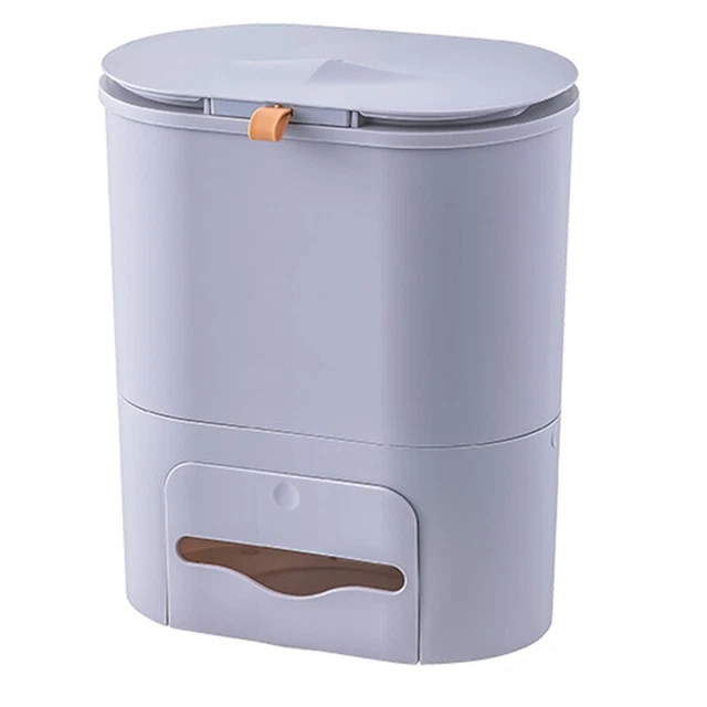 -Capacity Sliding Wall-Mounted Trash Can with Lid, Kitchen Cabinet Door Han D6W6