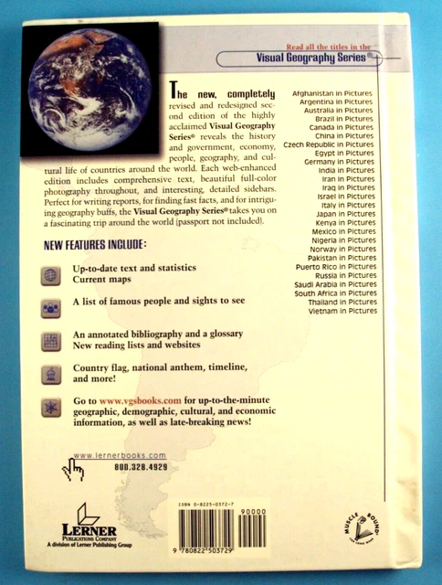 Argentina in Pictures, Visual Geography Series, Lerner Publishing hardcover 2003 2
