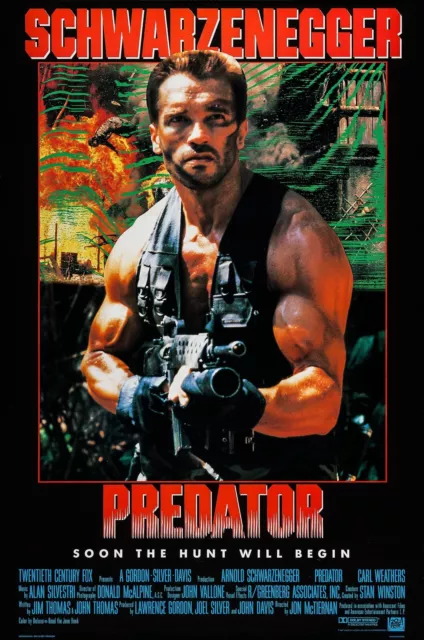 NEW Predator 80s Movie Poster Print Canvas Free Shipping Schwarzenegger