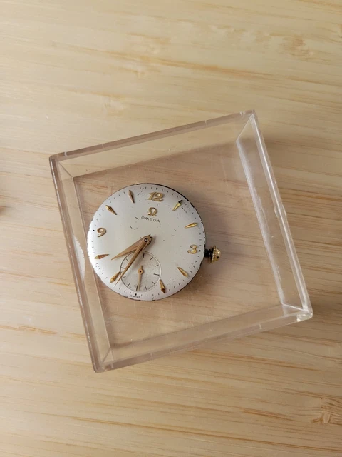 Vintage Omega mans wrist watch parts movement and dial parts