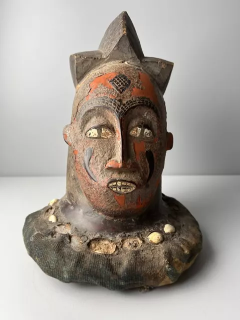 Vtg! African Authentic Gabon Punu Tribal Ethnographic Hand-Carved Wooden Statue 2