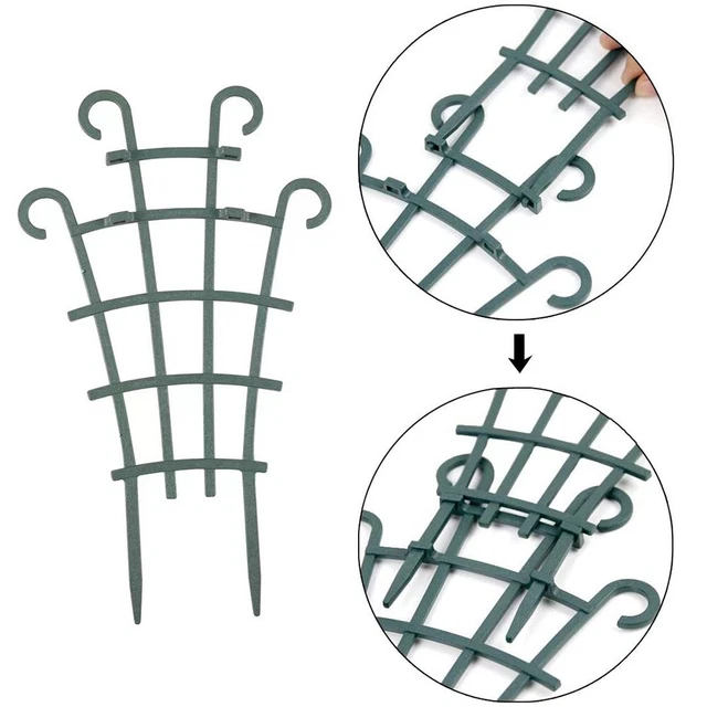 2Pcs Garten Pflanze Unterstützung Kunststoff Spalier Blumen Reben Klettern-Stand