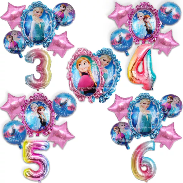 Disney Frozen Birthday Balloons Party Decorations Elsa Anna Olaf Believe Magical