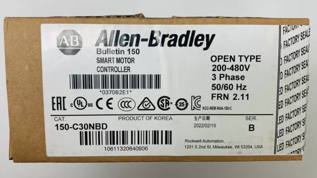 NEW Allen-Bradley 150-C30NBD SMC-3 Smart Motor Controller