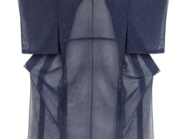 44761# Japanese Kimono / Antique Kimono For Summer / Woven Geometric