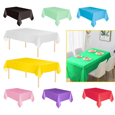 fête d'anniversaire 137 cm x 274 cm Pour intérieur ou extérieur mariage ELECLAND Lot de 3 nappes de table rectangulaires en plastique noir Pour fête prénatale 