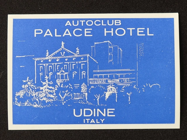 ANCIENNE ÉTIQUETTE GRAND HOTEL RAPALLO Golf Tennis Italy Italie luggage