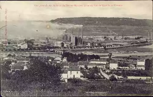 54 - cpa - Acieries de NEUVES MAISONS