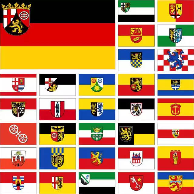 Germany Rhineland-Palatinate Flag Kusel Landau Mainz Neuwied Speyer Trier Worms
