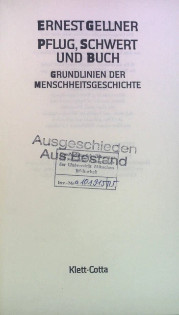 Pflug, Schwert und Buch : Grundlinien der Menschheitsgeschichte. [Aus d. Engl. ü