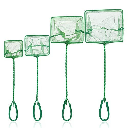 4-in-1 Aquarium Fish Net Set Multi-Size Fine Mesh Nets for Catching Fish, Shrimp