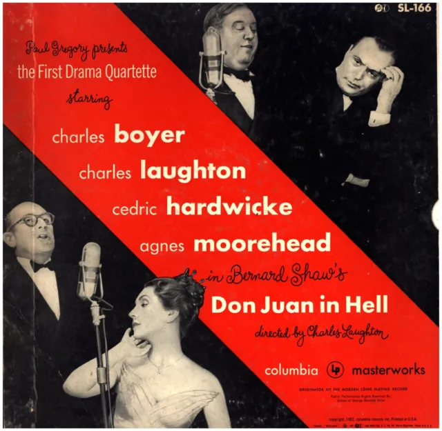 FIRST DRAMA QUARTETTE Don Juan In Hell 1952 COLUMBIA MONO 2 VINYL RECORD  BOX
