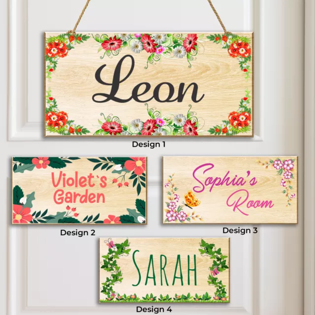 Personalised Wooden Hanging Plaque Garden Sign House Shed Sign Home Decoration