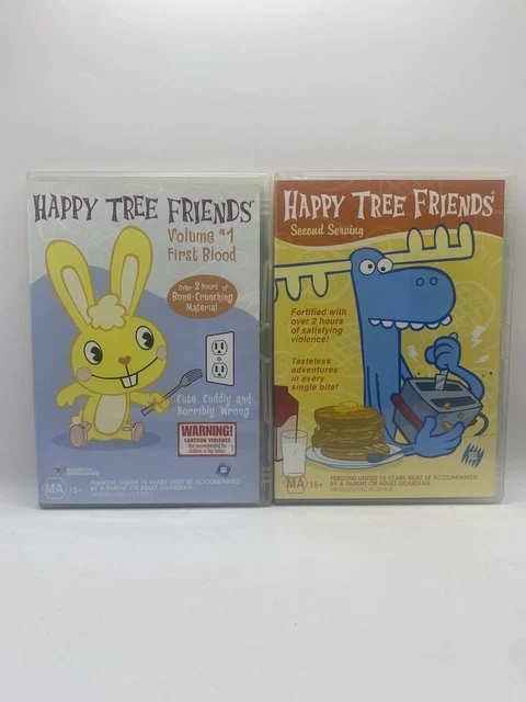 HAPPY TREE FRIENDS Vol 1 & 2 PAL DVD Region 4. Adult Animated SBS TV ...