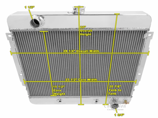 ROCKIN CHAMPION 3 Row All Aluminum Radiator for 1969 1970 Chevrolet ...